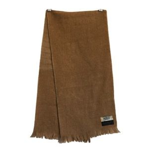 Brown/Tan Merino Wool Tassle Scarf
